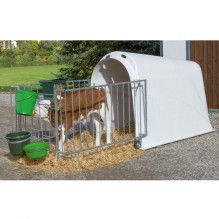 Kalveskjul med fôrgård til én kalv, 12- pack